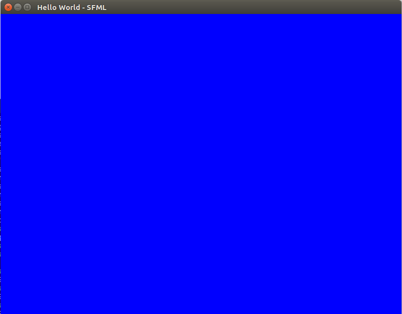 Окно тестовой программы с библиотекой SFML (Linux)