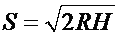 Формула для расчета радиуса горизонта